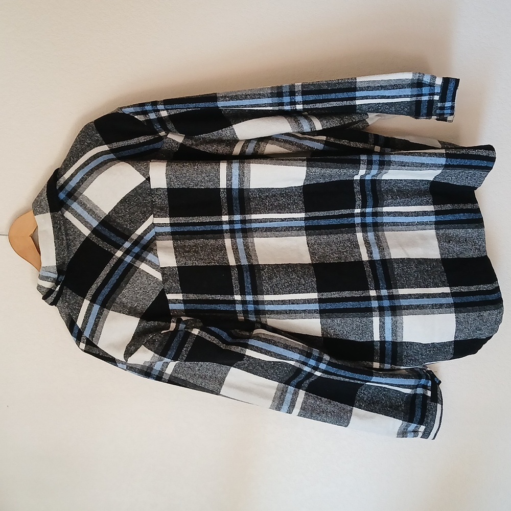 Collections Etc. Flannel Button Front Shacket - image 5